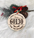 Personalized Zip Code Home Wood Letter Christmas Ornament Laser Cut Christmas De image 0