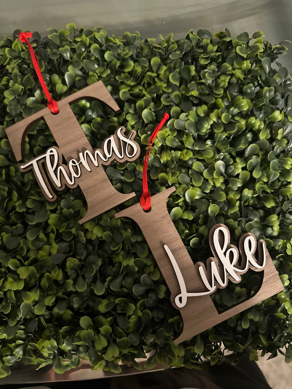 Personalized Name Wood Letter Christmas Ornament Laser Cut Christmas Decor image 5