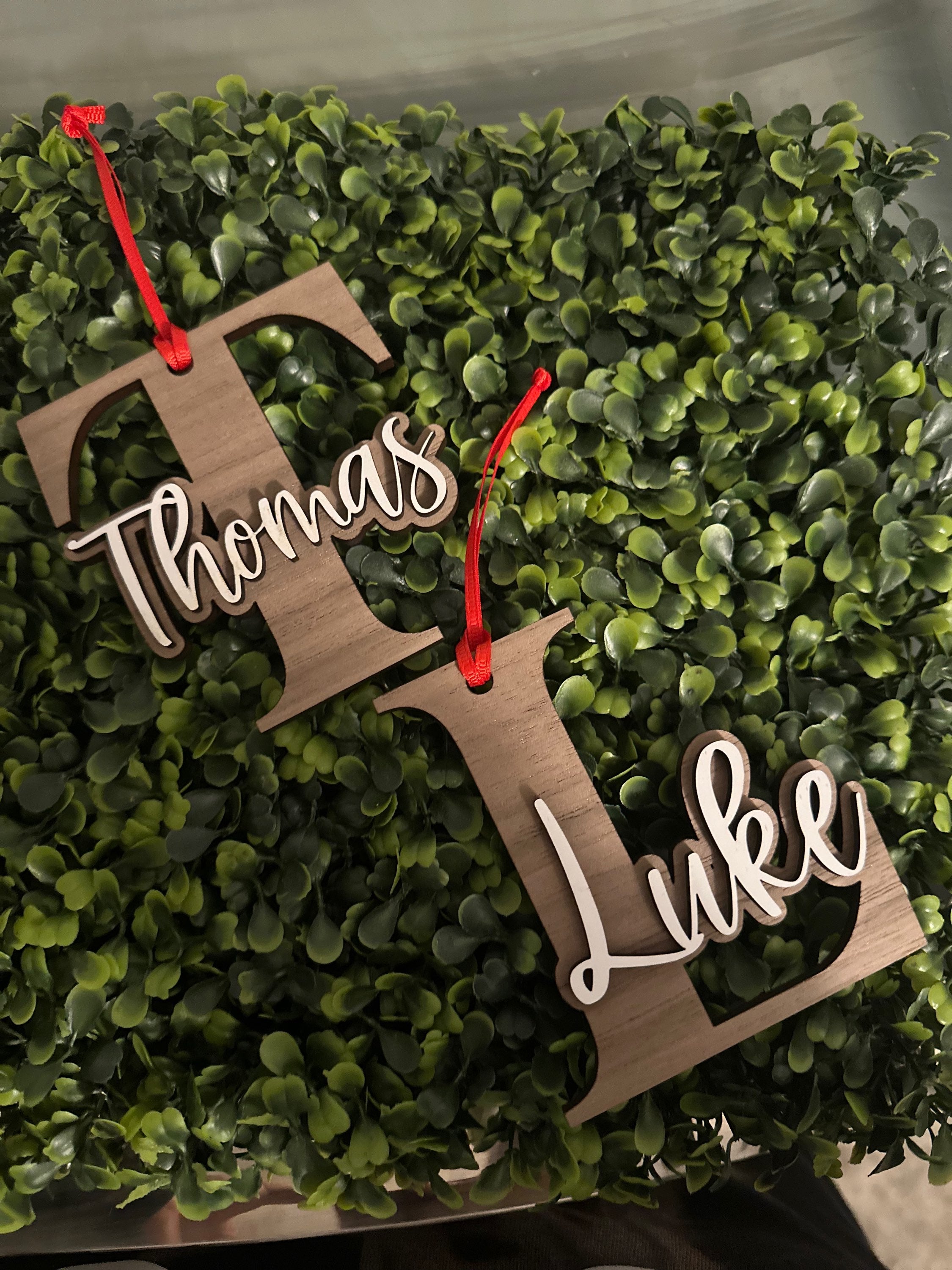 Personalized Name Wood Letter Christmas Ornament Laser Cut Christmas Decor image 5