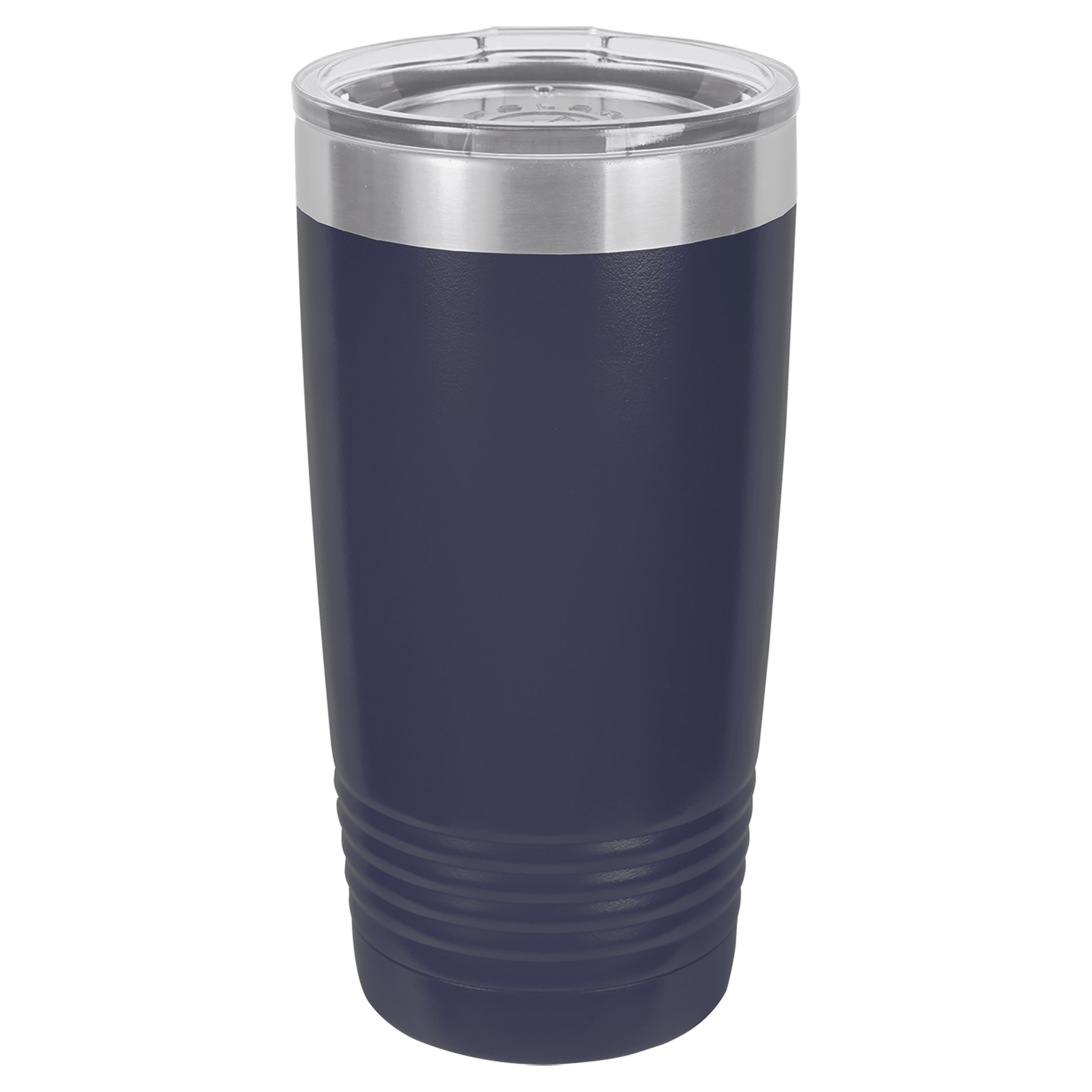 20 oz. Black Vacuum Insulated Ringneck Tumbler with Clear Lid image 1