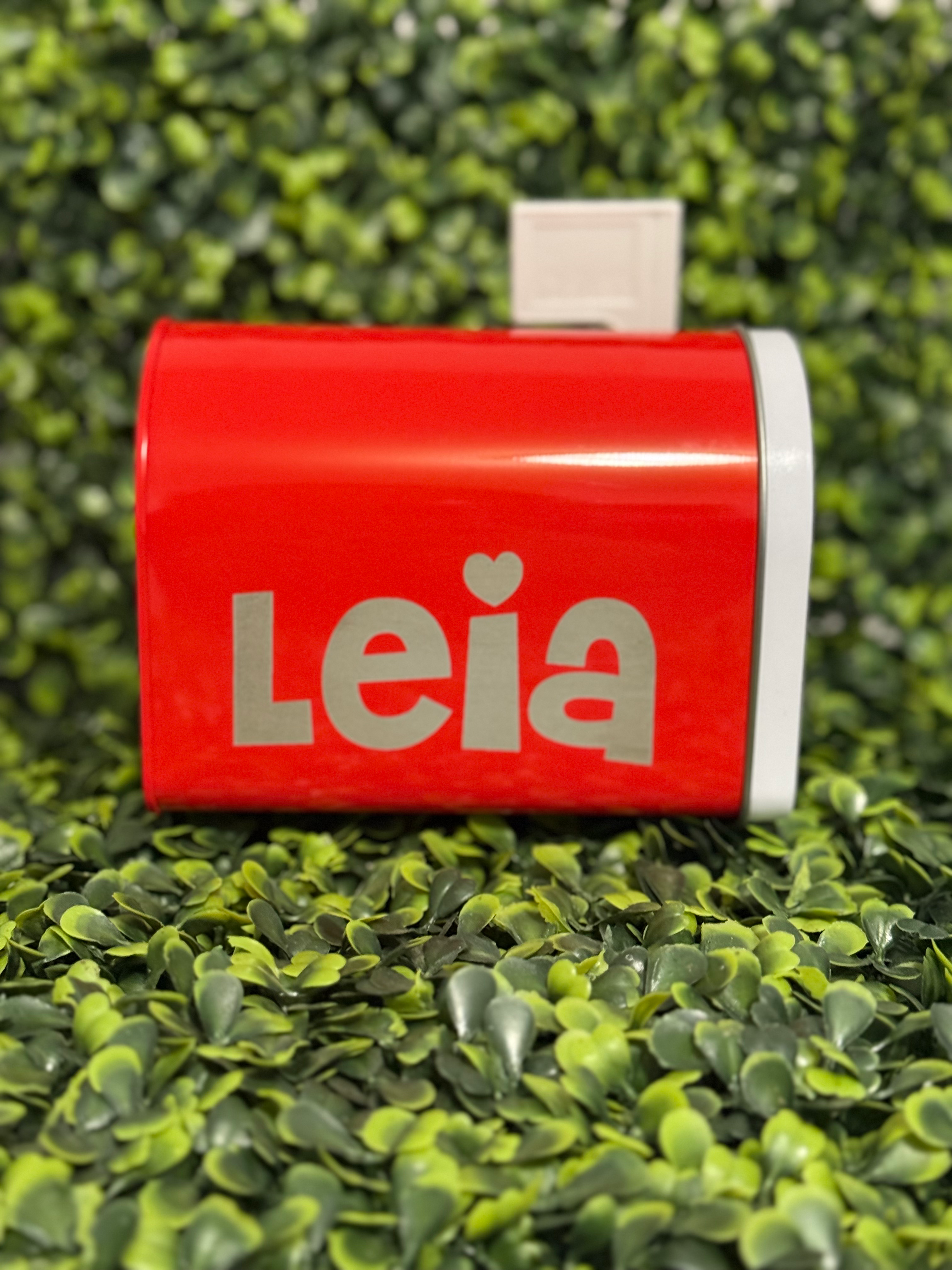 Personalized Engraved Valentine's Tin Mailbox image 0