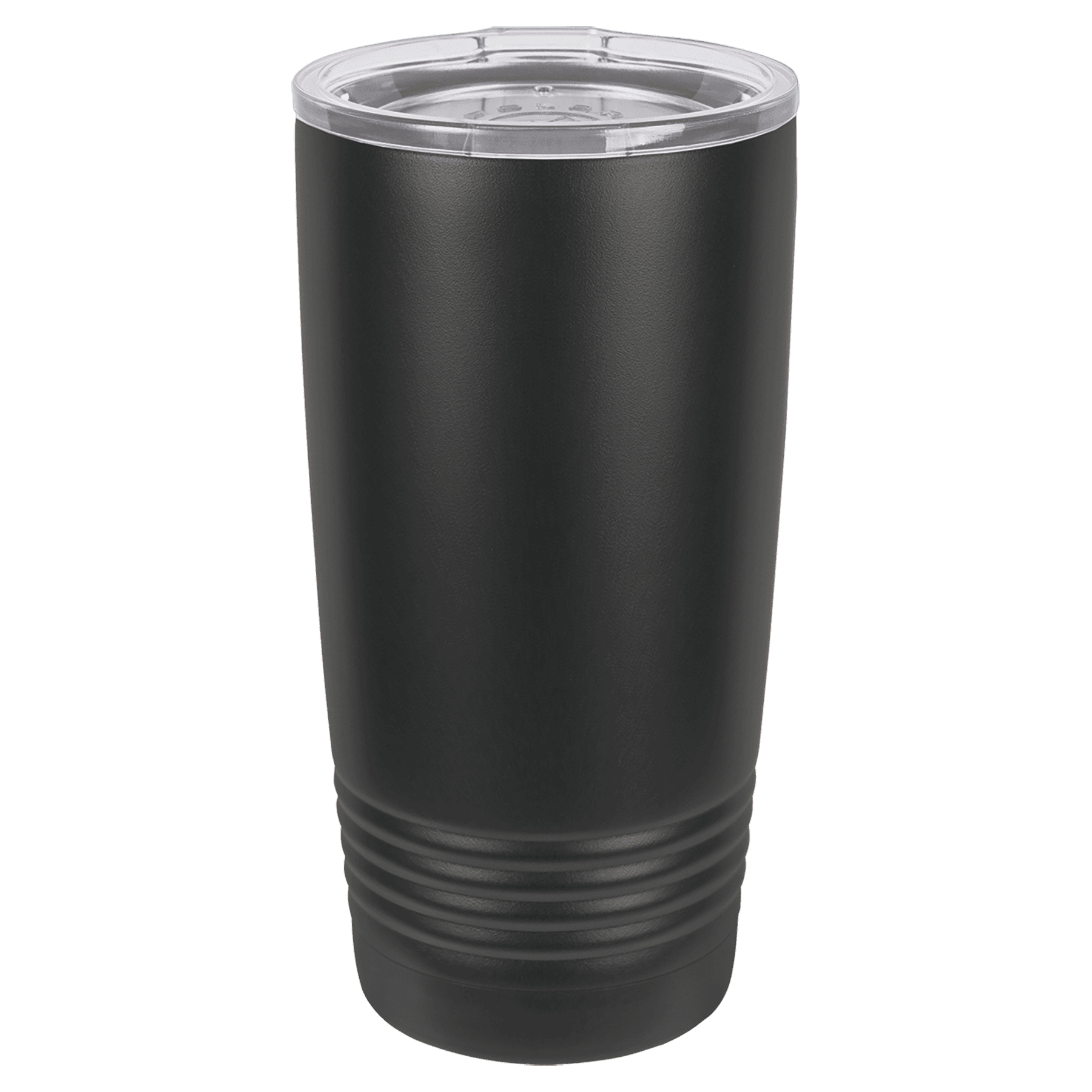 20 oz. Black Vacuum Insulated Ringneck Tumbler with Clear Lid image 0