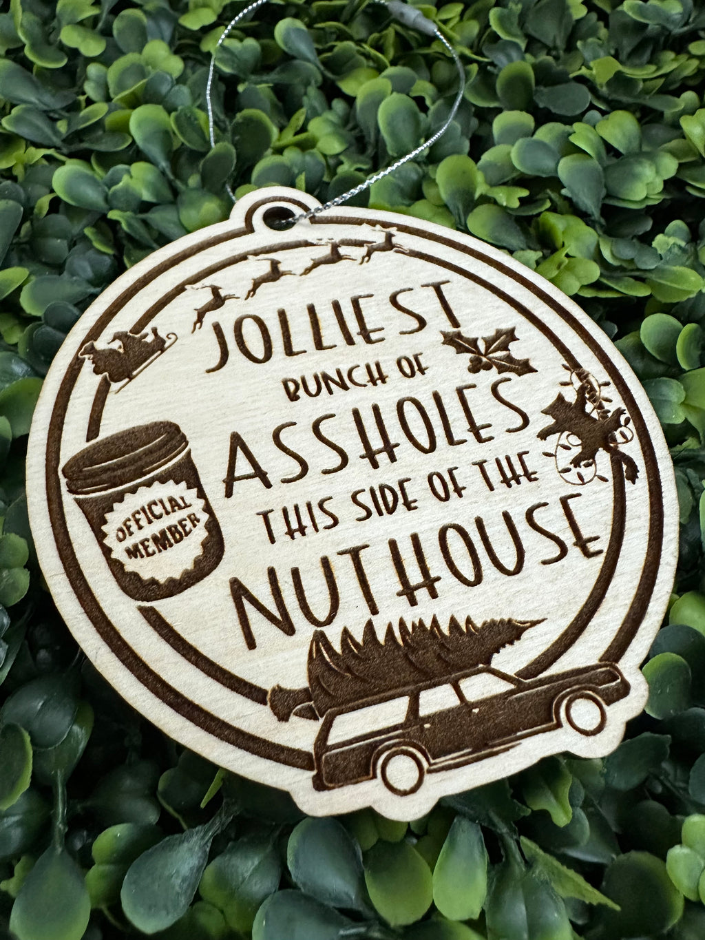 Christmas Vacation Jolliest Bunch of Assholes Ornament image 0