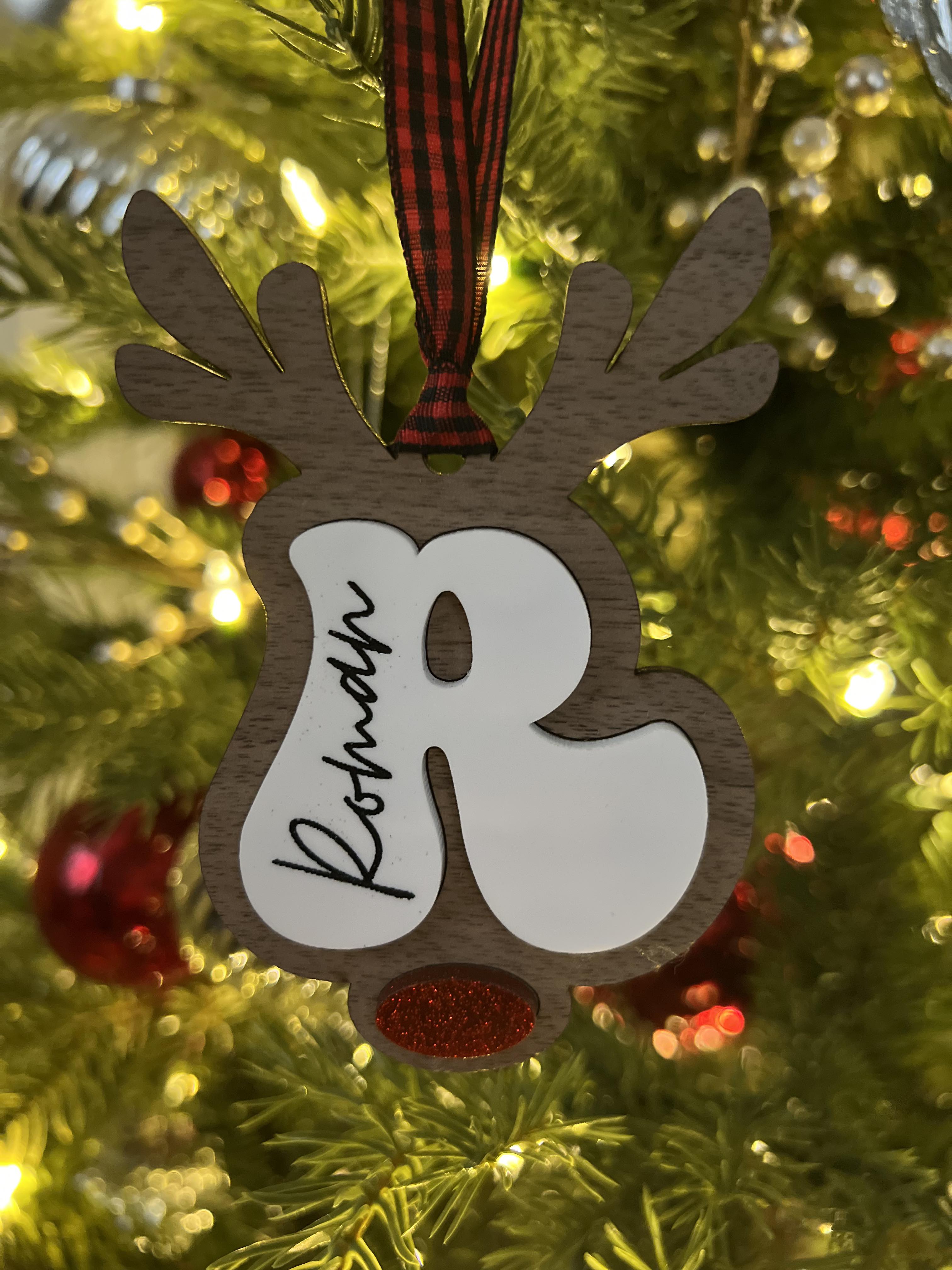 Boho Reindeer Ornament image 1